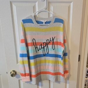 Time and Tru Blue and Gray Sweater